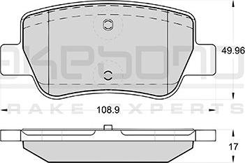 Akebono AN-8199WK - Kit pastiglie freno, Freno a disco autozon.pro