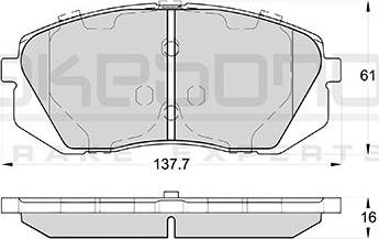 Akebono AN-8191WKE - Kit pastiglie freno, Freno a disco autozon.pro