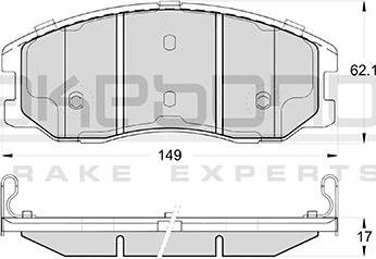 Akebono AN-8143WK - Kit pastiglie freno, Freno a disco autozon.pro