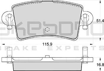 Akebono AN-8155K - Kit pastiglie freno, Freno a disco autozon.pro