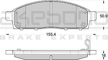 Akebono AN-8166WKE - Kit pastiglie freno, Freno a disco autozon.pro