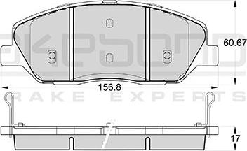 Akebono AN-8163WKE - Kit pastiglie freno, Freno a disco autozon.pro