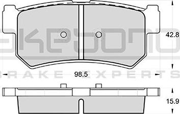 Akebono AN-8167WKE - Kit pastiglie freno, Freno a disco autozon.pro