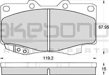 Akebono AN-8114WK - Kit pastiglie freno, Freno a disco autozon.pro