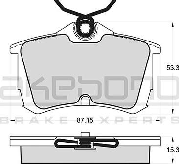 Akebono AN-8110WK - Kit pastiglie freno, Freno a disco autozon.pro