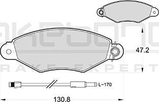 Akebono AN-8118WK - Kit pastiglie freno, Freno a disco autozon.pro