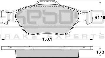 Akebono AN-8182K - Kit pastiglie freno, Freno a disco autozon.pro