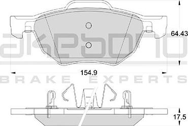 Akebono AN-8135WK - Kit pastiglie freno, Freno a disco autozon.pro