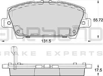 Akebono AN-8136WK - Kit pastiglie freno, Freno a disco autozon.pro