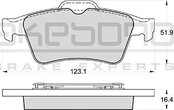 Akebono AN-8121K - Kit pastiglie freno, Freno a disco autozon.pro