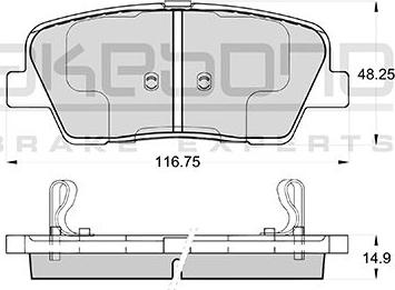 Akebono AN-8206WK - Kit pastiglie freno, Freno a disco autozon.pro