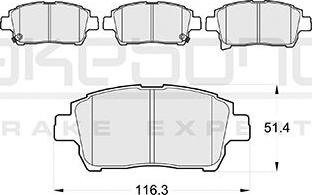 Akebono AN-8203WK - Kit pastiglie freno, Freno a disco autozon.pro