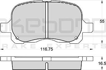 Akebono AN-8216WK - Kit pastiglie freno, Freno a disco autozon.pro