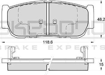 Akebono AN-8211WK - Kit pastiglie freno, Freno a disco autozon.pro