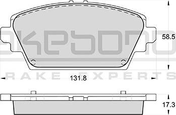 Akebono AN-8218K - Kit pastiglie freno, Freno a disco autozon.pro