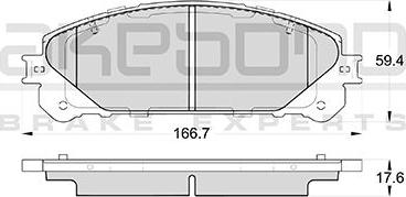 Akebono AN-8213K - Kit pastiglie freno, Freno a disco autozon.pro