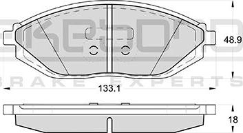 Akebono AN-8236K - Kit pastiglie freno, Freno a disco autozon.pro