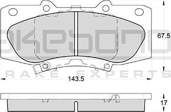 Akebono AN-8221WK - Kit pastiglie freno, Freno a disco autozon.pro