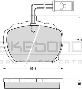 Akebono AN-3994K - Kit pastiglie freno, Freno a disco autozon.pro