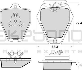 Akebono AN-3993WKE - Kit pastiglie freno, Freno a disco autozon.pro