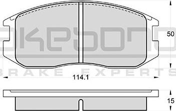 Akebono AN-385KE - Kit pastiglie freno, Freno a disco autozon.pro