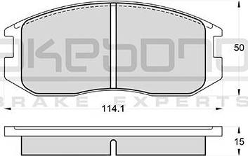 Akebono AN-385K - Kit pastiglie freno, Freno a disco autozon.pro