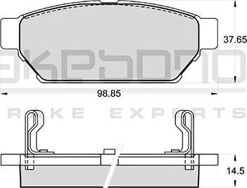 Akebono AN-380WK - Kit pastiglie freno, Freno a disco autozon.pro