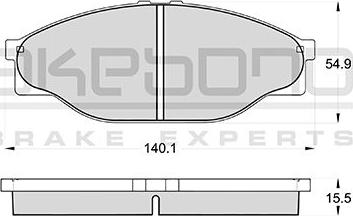 Akebono AN-333K - Kit pastiglie freno, Freno a disco autozon.pro