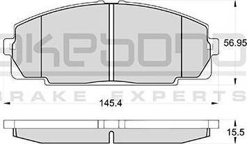 Akebono AN-247K - Kit pastiglie freno, Freno a disco autozon.pro