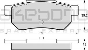 Akebono AN-207K - Kit pastiglie freno, Freno a disco autozon.pro