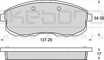 Akebono AN-279WKE - Kit pastiglie freno, Freno a disco autozon.pro