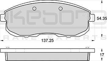 Akebono AN-286WKE - Kit pastiglie freno, Freno a disco autozon.pro