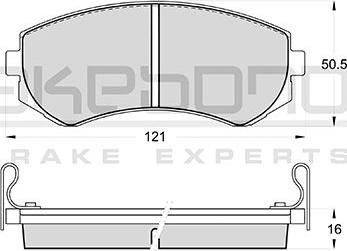 Akebono AN-277WKE - Kit pastiglie freno, Freno a disco autozon.pro