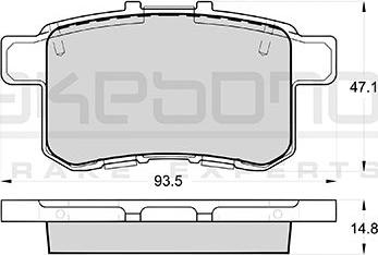 Akebono AN-740WK - Kit pastiglie freno, Freno a disco autozon.pro