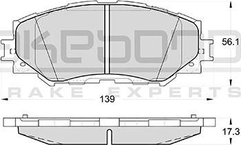 Akebono AN-742K - Kit pastiglie freno, Freno a disco autozon.pro