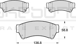 Akebono AN-759WK - Kit pastiglie freno, Freno a disco autozon.pro