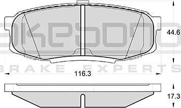 Akebono AN-756K - Kit pastiglie freno, Freno a disco autozon.pro