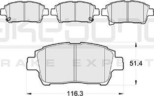 Akebono AN-760WK - Kit pastiglie freno, Freno a disco autozon.pro