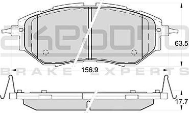 Akebono AN-703WK - Kit pastiglie freno, Freno a disco autozon.pro