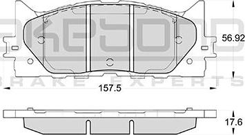 Akebono AN-734KE - Kit pastiglie freno, Freno a disco autozon.pro