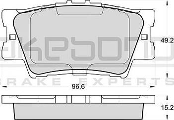 Akebono AN-733K - Kit pastiglie freno, Freno a disco autozon.pro