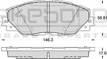 Akebono AN-732K - Kit pastiglie freno, Freno a disco autozon.pro