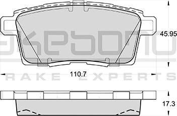 Akebono AN-737K - Kit pastiglie freno, Freno a disco autozon.pro