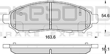 Akebono AN-726WKE - Kit pastiglie freno, Freno a disco autozon.pro