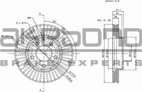 Akebono BN-0996 - Discofreno autozon.pro