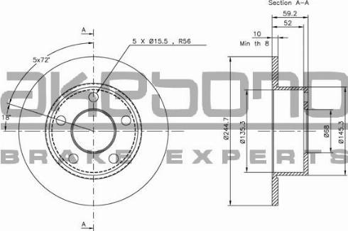 Akebono BN-0993 - Discofreno autozon.pro