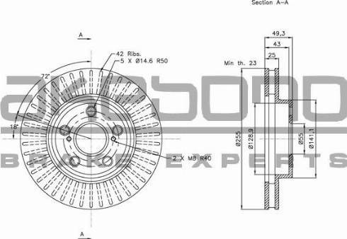 Akebono BN-0992E - Discofreno autozon.pro