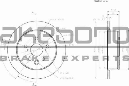 Akebono BN-0997E - Discofreno autozon.pro