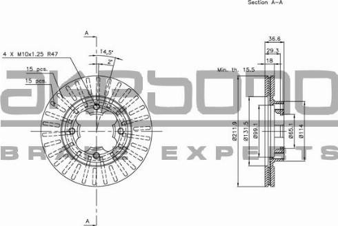 Akebono BN-0949 - Discofreno autozon.pro