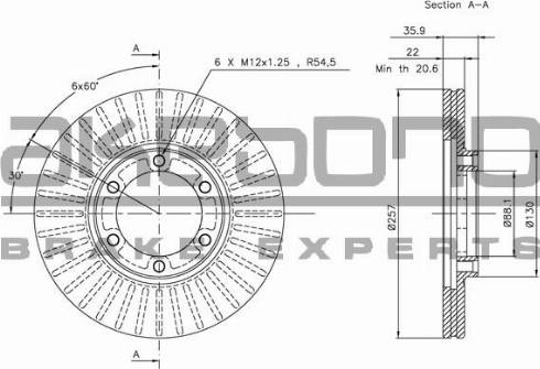 Akebono BN-0943E - Discofreno autozon.pro